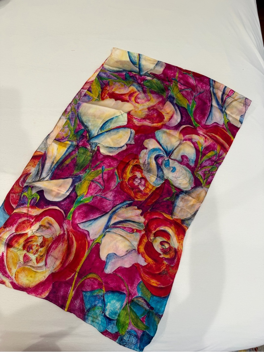 Floral Pink & Multicolor Women's Scarf